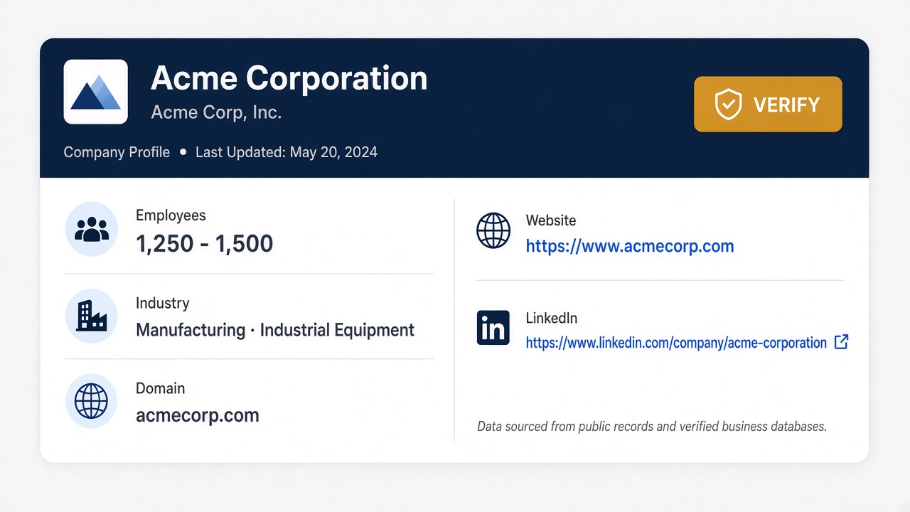 Company lookup in Axix OWL