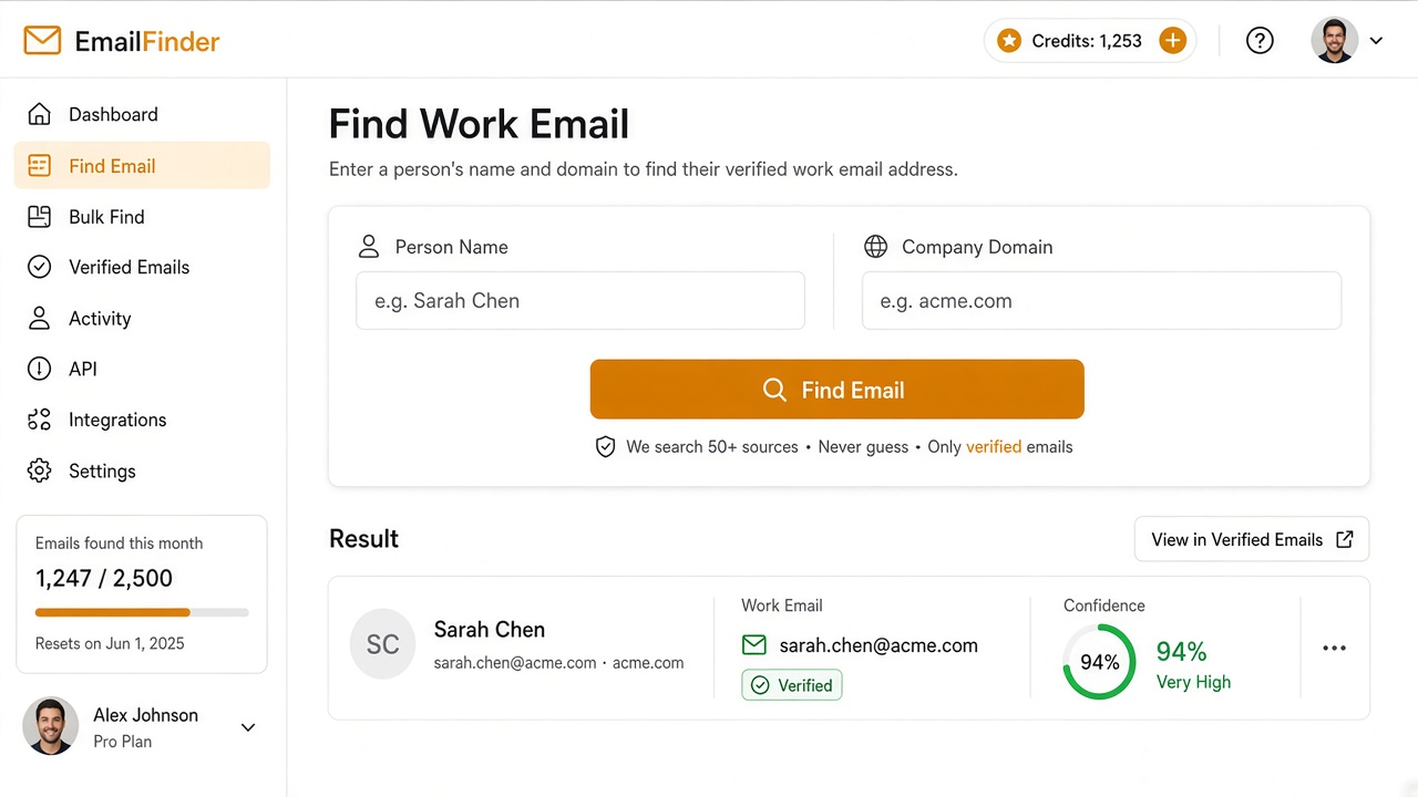 Email Finder in Axix OWL