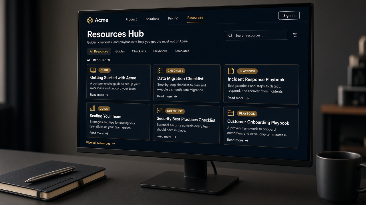 Resources product workspace with credit meter