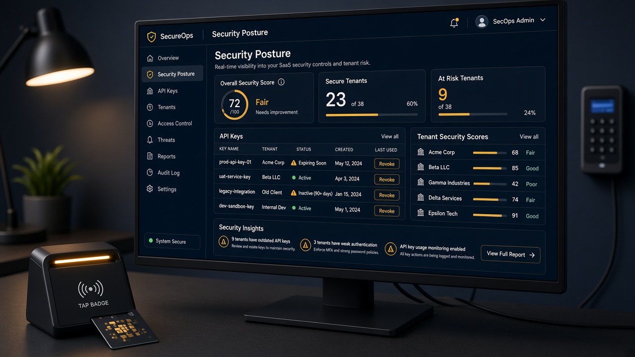 Security product workspace with credit meter