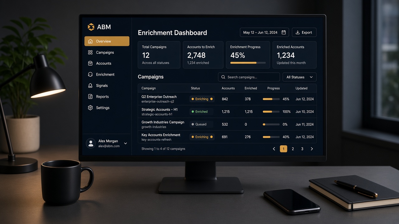 Marketing & growth product workspace with credit meter