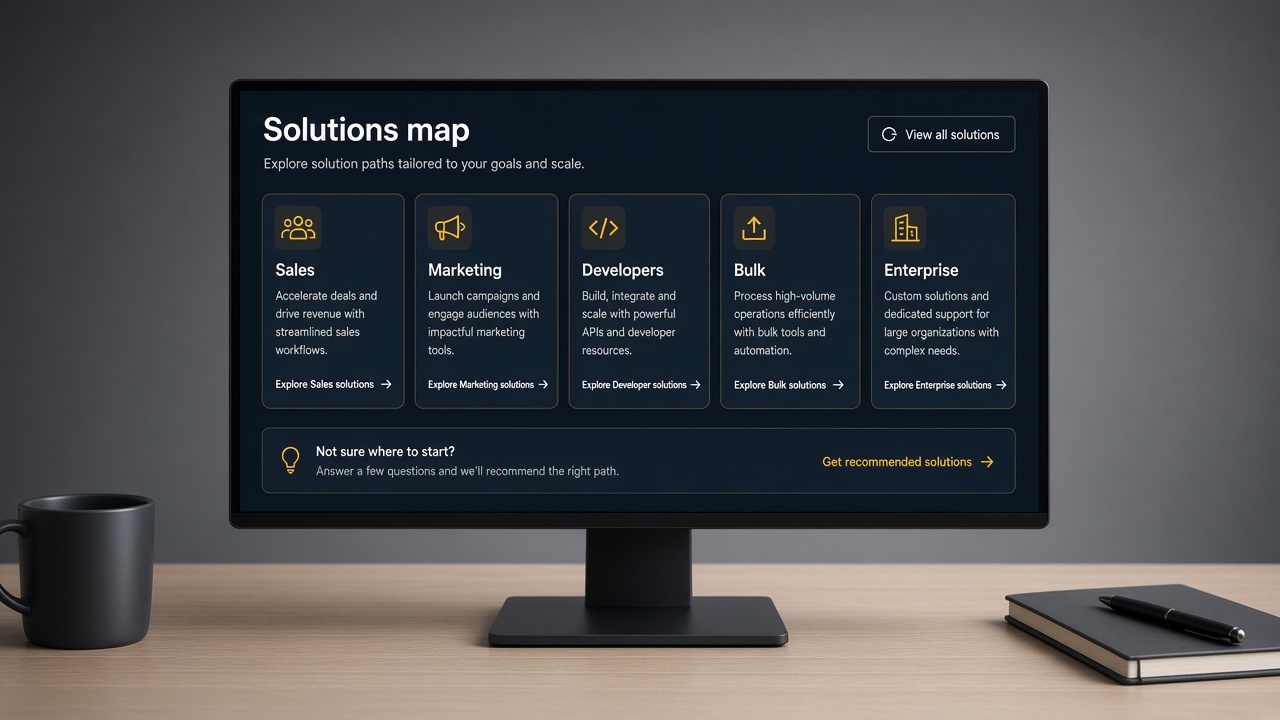 Solutions product workspace with credit meter